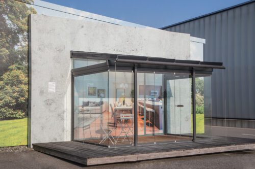 Standort Showroom Sitzplatzverglasung